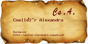 Csellár Alexandra névjegykártya