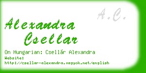 alexandra csellar business card