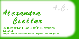 alexandra csellar business card